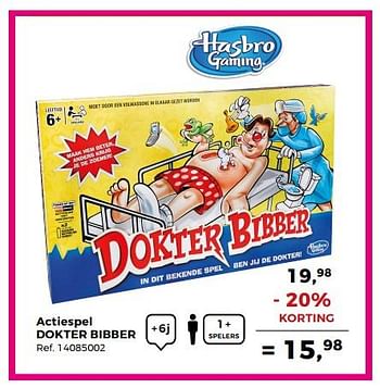 Aanbiedingen Actiespel dokter bibber - Hasbro - Geldig van 20/03/2018 tot 24/04/2018 bij Supra Bazar