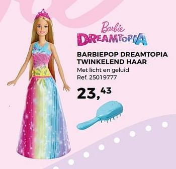 Aanbiedingen Barbiepop dreamtopia twinkelend haar mattel - Mattel - Geldig van 20/03/2018 tot 24/04/2018 bij Supra Bazar