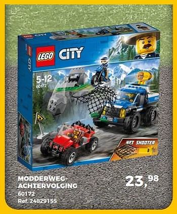 Aanbiedingen Lego city modderweg achtervolging 60172 - Lego - Geldig van 20/03/2018 tot 24/04/2018 bij Supra Bazar