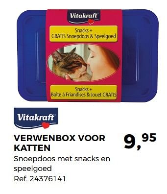Aanbiedingen Verwenbox voor katten vitakraft - Vitakraft - Geldig van 20/03/2018 tot 24/04/2018 bij Supra Bazar