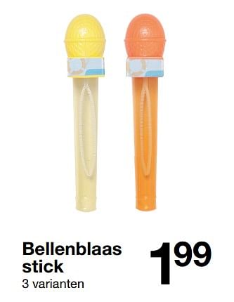 Aanbiedingen Bellenblaas stick - Huismerk - Zeeman  - Geldig van 24/03/2018 tot 07/04/2018 bij Zeeman