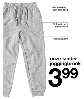 Aanbiedingen Kinder joggingbroek - Huismerk - Zeeman  - Geldig van 24/03/2018 tot 07/04/2018 bij Zeeman