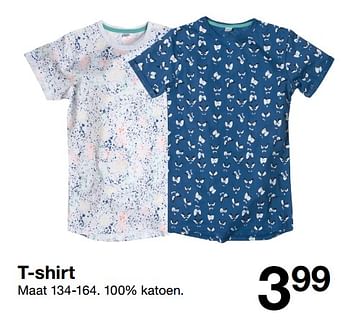 Aanbiedingen T-shirt - Huismerk - Zeeman  - Geldig van 24/03/2018 tot 07/04/2018 bij Zeeman