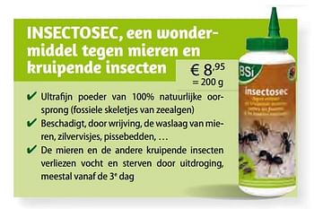 Aanbiedingen Insectosec, een wondermiddel tegen mieren en kruipende insecten - BSI - Geldig van 26/03/2018 tot 31/10/2018 bij Multi Bazar
