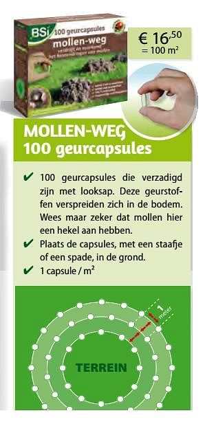 Aanbiedingen Mollen-weg 100 geurcapsules - BSI - Geldig van 26/03/2018 tot 31/10/2018 bij Multi Bazar