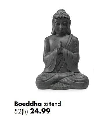 Aanbiedingen Boeddha zittend - Huismerk - Multi Bazar - Geldig van 02/04/2018 tot 06/05/2018 bij Multi Bazar