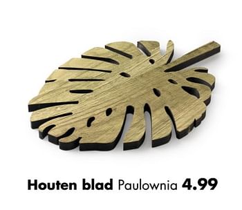 Aanbiedingen Houten blad paulownia - Huismerk - Multi Bazar - Geldig van 02/04/2018 tot 06/05/2018 bij Multi Bazar