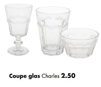 Aanbiedingen Coupe glas charles - Huismerk - Multi Bazar - Geldig van 18/04/2018 tot 31/05/2018 bij Multi Bazar
