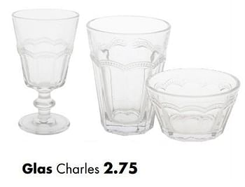 Aanbiedingen Glas charles - Huismerk - Multi Bazar - Geldig van 18/04/2018 tot 31/05/2018 bij Multi Bazar