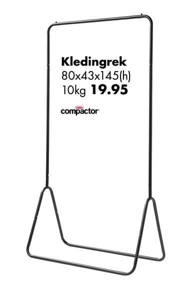 Aanbiedingen Kledingrek - Compactor - Geldig van 18/04/2018 tot 31/05/2018 bij Multi Bazar