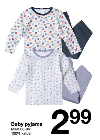 Aanbiedingen Baby pyjama - Huismerk - Zeeman  - Geldig van 21/04/2018 tot 05/05/2018 bij Zeeman