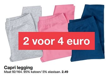 Aanbiedingen Capri legging - Huismerk - Zeeman  - Geldig van 21/04/2018 tot 05/05/2018 bij Zeeman
