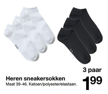 Aanbiedingen Heren sneakersokken - Huismerk - Zeeman  - Geldig van 21/04/2018 tot 05/05/2018 bij Zeeman