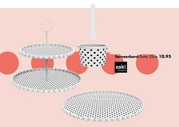 Aanbiedingen Serveerbord dotty - Zak Designs - Geldig van 18/04/2018 tot 31/05/2018 bij Multi Bazar