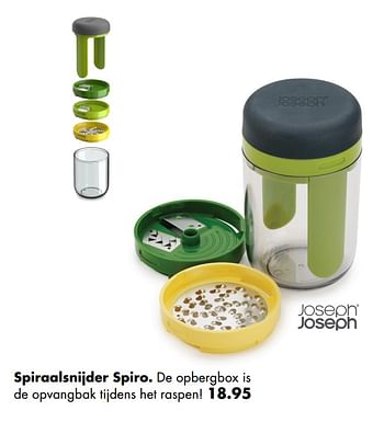 Aanbiedingen Spiraalsnijder spiro - Joseph Joseph - Geldig van 18/04/2018 tot 31/05/2018 bij Multi Bazar