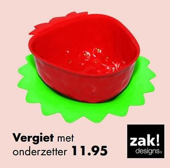 Aanbiedingen Vergiet met onderzetter - Zak Designs - Geldig van 18/04/2018 tot 31/05/2018 bij Multi Bazar