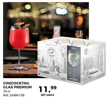 Aanbiedingen Gin-cocktail glas premium - Bormioli Rocco  - Geldig van 24/04/2018 tot 29/05/2018 bij Supra Bazar