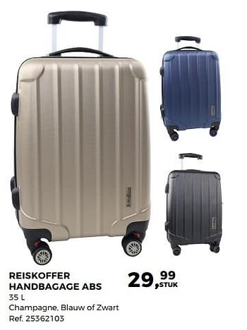 Aanbiedingen Reiskoffer handbagage abs - Huismerk - Supra Bazar - Geldig van 24/04/2018 tot 29/05/2018 bij Supra Bazar