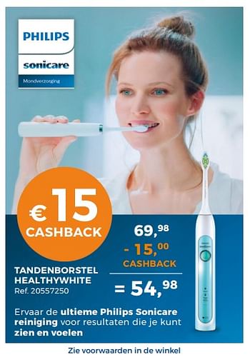Aanbiedingen Tandenborstel healthywhite - Philips - Geldig van 24/04/2018 tot 29/05/2018 bij Supra Bazar