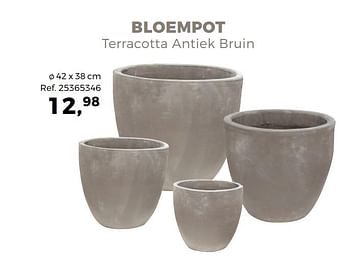 Aanbiedingen Bloempot terracotta antiek bruin - Huismerk - Supra Bazar - Geldig van 24/04/2018 tot 29/05/2018 bij Supra Bazar