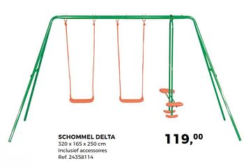 Aanbiedingen Schommel delta - Huismerk - Supra Bazar - Geldig van 24/04/2018 tot 29/05/2018 bij Supra Bazar