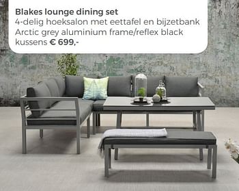 Aanbiedingen Blakes lounge dining set - Huismerk - Multi Bazar - Geldig van 22/04/2018 tot 12/05/2018 bij Multi Bazar