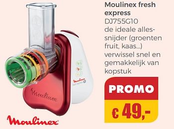 Aanbiedingen Moulinex fresh express dj755g10 - Moulinex - Geldig van 22/04/2018 tot 12/05/2018 bij Multi Bazar