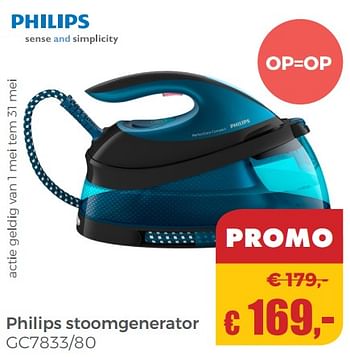 Aanbiedingen Philips stoomgenerator gc7833-80 - Philips - Geldig van 22/04/2018 tot 12/05/2018 bij Multi Bazar