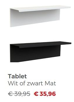 Aanbiedingen Allibert tablet wit of zwart mat - Allibert - Geldig van 20/05/2018 tot 30/06/2018 bij Multi Bazar