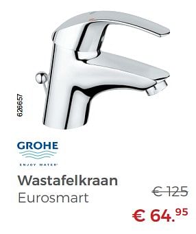 Aanbiedingen Grohe wastafelkraan eurosmart - Grohe - Geldig van 20/05/2018 tot 30/06/2018 bij Multi Bazar