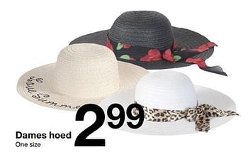 Aanbiedingen Dames hoed - Huismerk - Zeeman  - Geldig van 26/05/2018 tot 09/06/2018 bij Zeeman