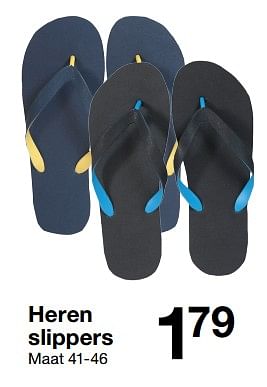 Aanbiedingen Heren slippers - Huismerk - Zeeman  - Geldig van 26/05/2018 tot 09/06/2018 bij Zeeman