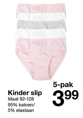 Aanbiedingen Kinder slip - Huismerk - Zeeman  - Geldig van 26/05/2018 tot 09/06/2018 bij Zeeman