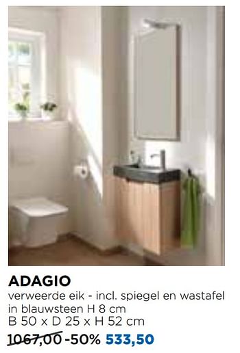 Aanbiedingen Balmani adagio toiletmeubelen - Balmani - Geldig van 28/05/2018 tot 24/06/2018 bij X2O