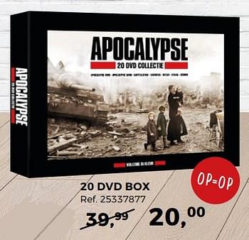 Aanbiedingen 20 dvd box apocalypse - Huismerk - Supra Bazar - Geldig van 29/05/2018 tot 26/06/2018 bij Supra Bazar