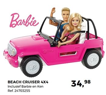 Aanbiedingen Barbie beach cruiser 4x4 - Mattel - Geldig van 29/05/2018 tot 26/06/2018 bij Supra Bazar