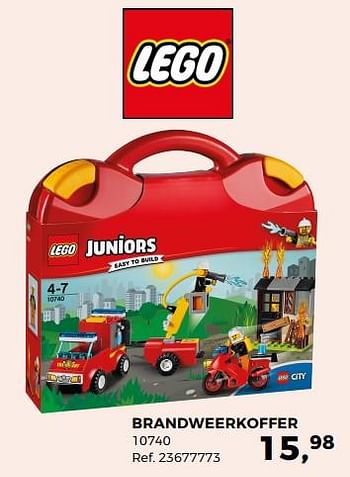 Aanbiedingen Lego juniors brandweerkoffer 10740 - Lego - Geldig van 29/05/2018 tot 26/06/2018 bij Supra Bazar