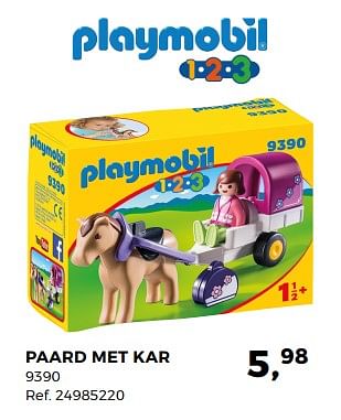 Aanbiedingen Playmobil paard met kar 9390 - Playmobil - Geldig van 29/05/2018 tot 26/06/2018 bij Supra Bazar