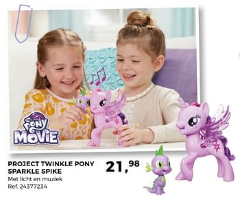 Aanbiedingen Project twinkle pony sparkle spike - Hasbro - Geldig van 29/05/2018 tot 26/06/2018 bij Supra Bazar