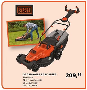 Aanbiedingen Black + decker grasmaaier easy steer - Black &amp; Decker - Geldig van 29/05/2018 tot 26/06/2018 bij Supra Bazar