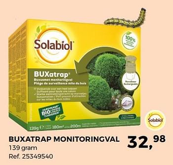 Aanbiedingen Buxatrap monitoringval - Solabiol - Geldig van 29/05/2018 tot 26/06/2018 bij Supra Bazar