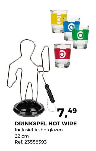 Aanbiedingen Drinkspel hot wire - Huismerk - Supra Bazar - Geldig van 29/05/2018 tot 26/06/2018 bij Supra Bazar