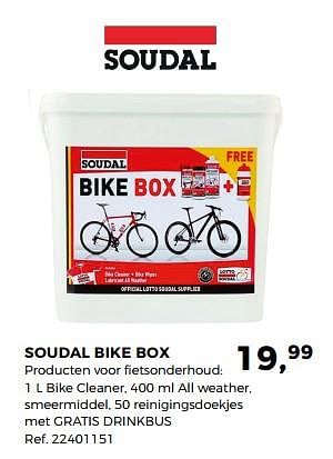 Aanbiedingen Soudal bike box - Soudal - Geldig van 29/05/2018 tot 26/06/2018 bij Supra Bazar