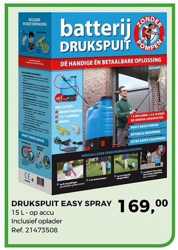 Aanbiedingen Drukspuit easy spray - BSI - Geldig van 29/05/2018 tot 26/06/2018 bij Supra Bazar
