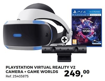 Aanbiedingen Playstation virtual reality v2 camera + game worlds - Sony - Geldig van 29/05/2018 tot 26/06/2018 bij Supra Bazar