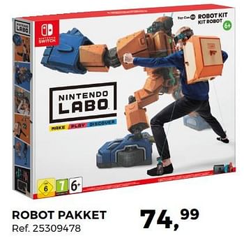 Aanbiedingen Robot pakket - Nintendo - Geldig van 29/05/2018 tot 26/06/2018 bij Supra Bazar