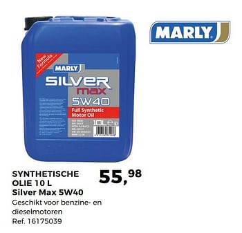 Aanbiedingen Synthetische olie silver max 5w40 - Marly - Geldig van 29/05/2018 tot 26/06/2018 bij Supra Bazar