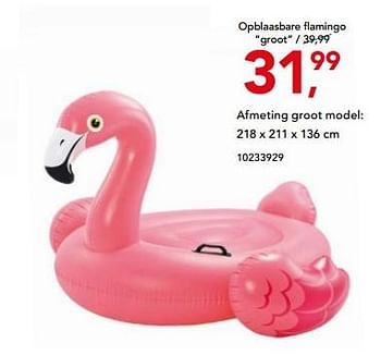 Aanbiedingen Opblaasbare flamingo groot - Huismerk - Shoe Discount - Geldig van 11/06/2018 tot 01/07/2018 bij Bristol