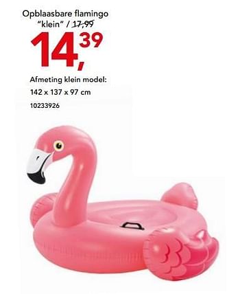 Aanbiedingen Opblaasbare flamingo klein - Huismerk - Shoe Discount - Geldig van 11/06/2018 tot 01/07/2018 bij Bristol