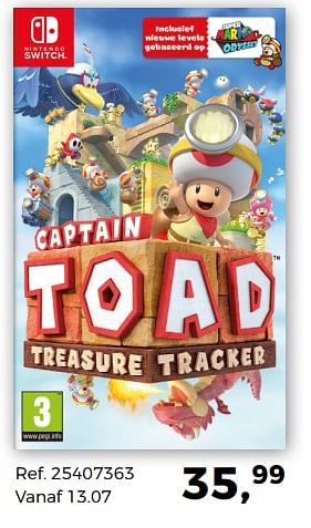 Aanbiedingen Captain toad treasure tracker - Nintendo - Geldig van 26/06/2018 tot 31/07/2018 bij Supra Bazar